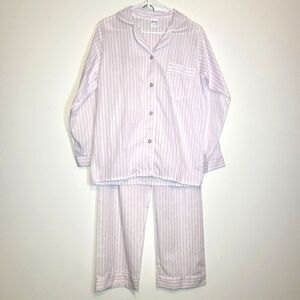 New Carole Vintage Purple Striped Pajama Set Small